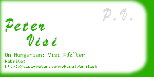 peter visi business card